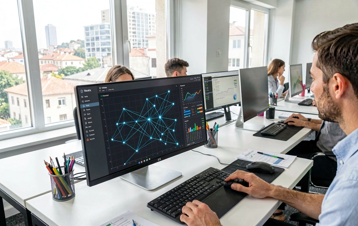 Professional data interface exploration